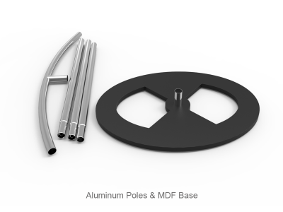 Curved Top Tension Fabric Banner Stand