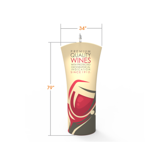 Curved Top Tension Fabric Banner Stand