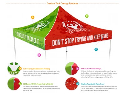 10x15 Custom Pop Up Canopy Tent