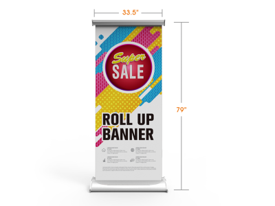 Deluxe Retractable Banner Stand with Wide Teardrop Base