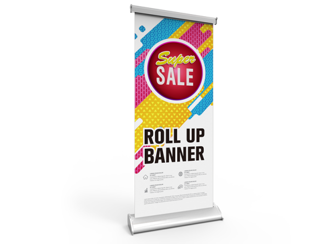 Deluxe Retractable Banner Stand with Wide Teardrop Base