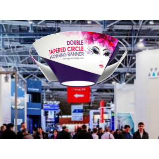 Double Tapered Circular Hanging Banner Custom Graphic for Fairs