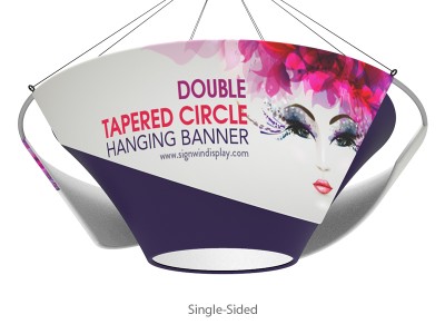 Double Tapered Circular Hanging Banner Custom Graphic for Fairs