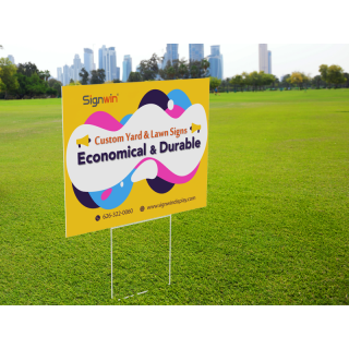 Custom Yard & Lawn Sign w/ H Frame Economical & Durable