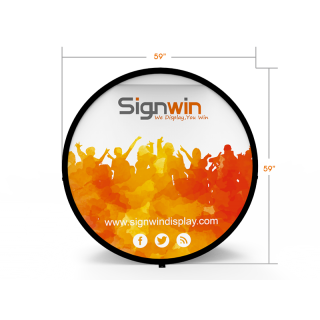 Large Circular Pop Up A-Frame Banner Stand