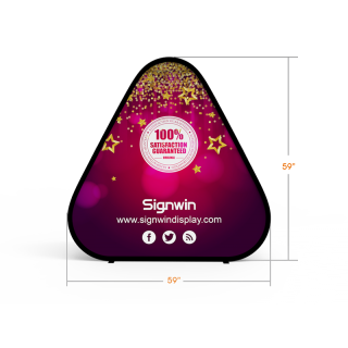 Large Triangular Pop Up A-Frame Banner Stand