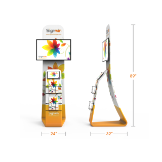 Stylish Monitor/TV, iPad, Tablet & Literature Banner Stand