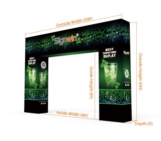 Custom Trade Show N-Shaped Rectangular Prism Archway Banner Stand Display