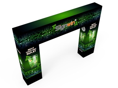 Custom Trade Show N-Shaped Rectangular Prism Archway Banner Stand Display