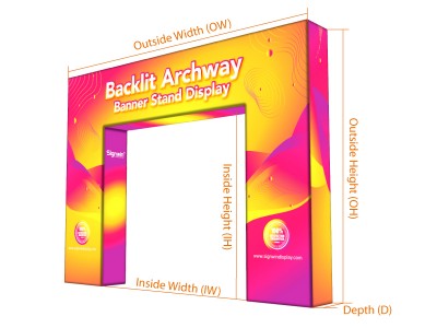Custom LED Backlit Trade Show N-Shaped Rectangular Prism Archway Banner Stand Display Custom LED Backlit Trade Show N-Shaped Rectangular Prism Archway Banner Stand Display