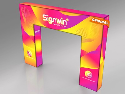 Custom LED Backlit Trade Show N-Shaped Rectangular Prism Archway Banner Stand Display Custom LED Backlit Trade Show N-Shaped Rectangular Prism Archway Banner Stand Display