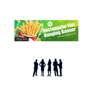 Rectangular Flat Hanging Banner Logo Printing for Events