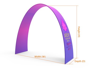 Custom Trade Show Ribbon Archway Banner Stand Display 01