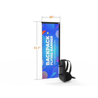 Rectangular Backpack Walking Flag Banner Printed Graphic