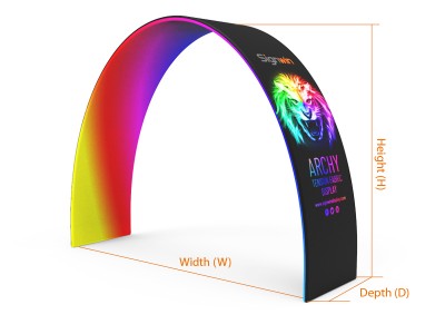 Custom Trade Show Rainbow Archway Banner Stand Display