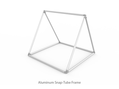 Small Triangular Outdoor Tension Fabric Banner Stand