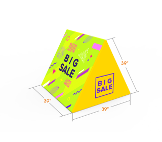 Small Triangular Outdoor Tension Fabric Banner Stand