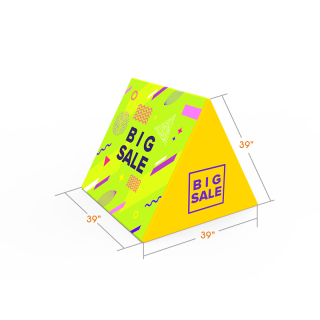 Small Triangular Outdoor Tension Fabric Banner Stand