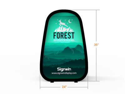 Small Vertical Pop Up A-Frame Banner Stand