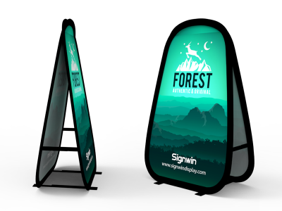 Small Vertical Pop Up A-Frame Banner Stand