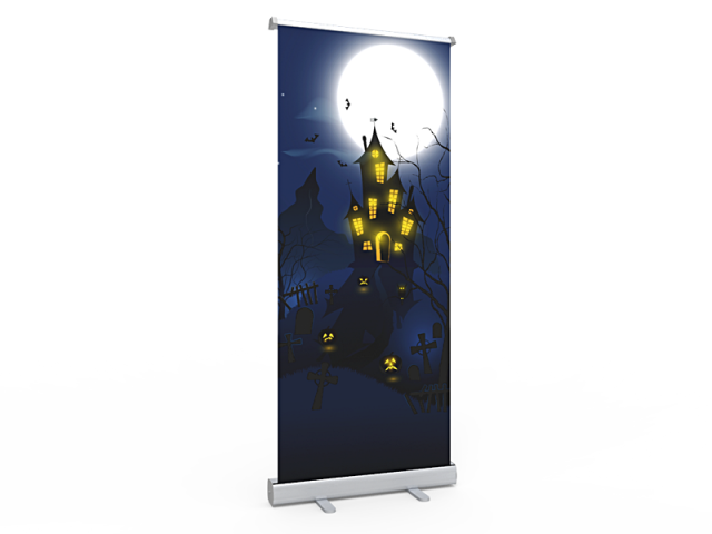 Standard Halloween Retractable Banner Stand with Economic Base 01