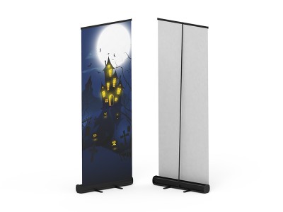 Standard Halloween Retractable Banner Stand with Economic Base 01