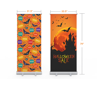 Standard Halloween Retractable Banner Stand with Economic Base 02