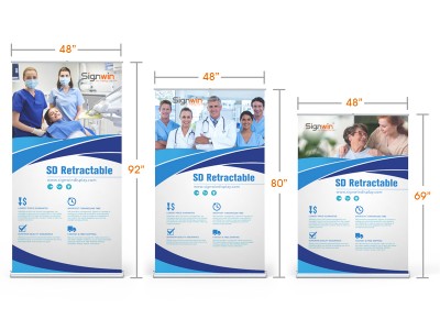 Custom SD Retractable Banner Stand with Silver Wide Cloud Base