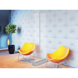 Sneeze Guard Screen Retractable/Roll up Freestanding + Deluxe Base
