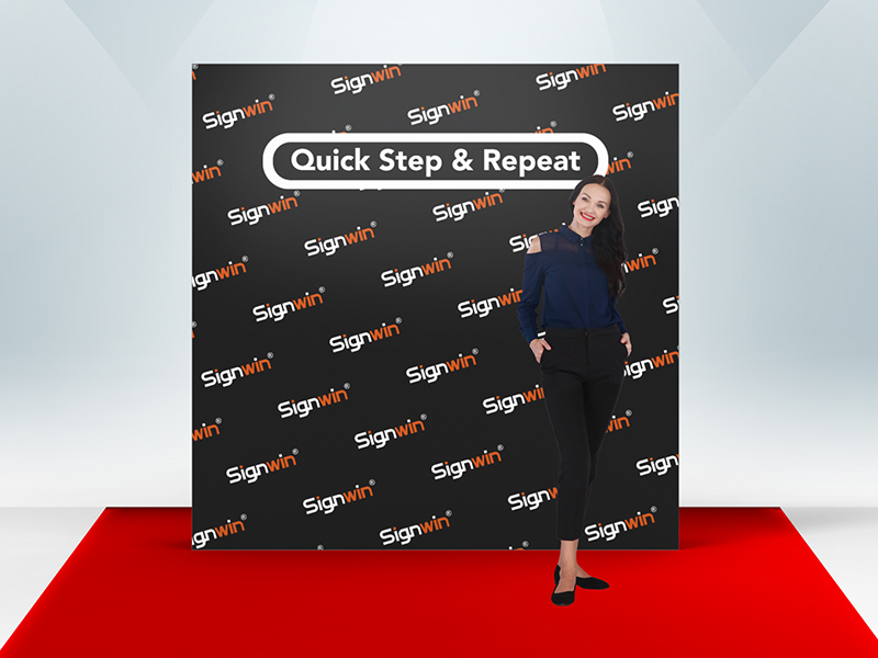 Step and Repeat Graphic Printing Pop Up Video Backdrop Display Signwin ®