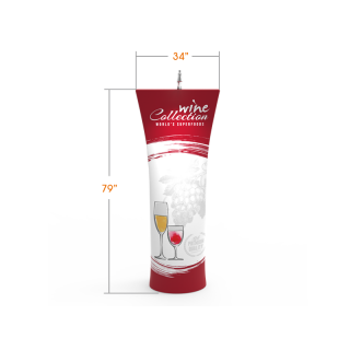 Straight Top Tension Fabric Banner Stand