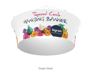 Tapered Circular Hanging Banner Graphic Printing for Events