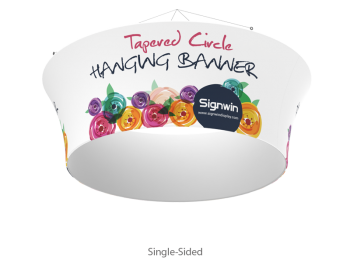 Tapered Circular Hanging Banner Graphic Printing for Events