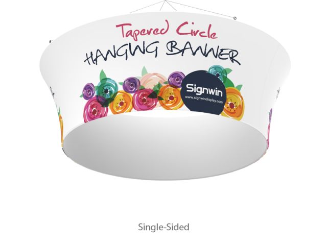 Tapered Circular Hanging Banner Graphic Printing for Events