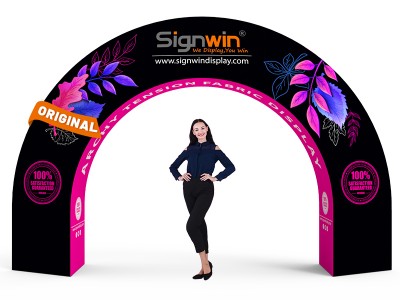 Custom Trade Show Triangular Prism Archway Banner Stand Display