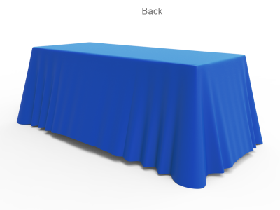 6ft Unprinted Blue Versatile Loose Table Throw with Round Corners