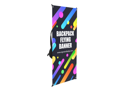 X-Shaped Backpack Walking Flag Banner Full Color Printing