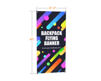 X-Shaped Backpack Walking Flag Banner Full Color Printing